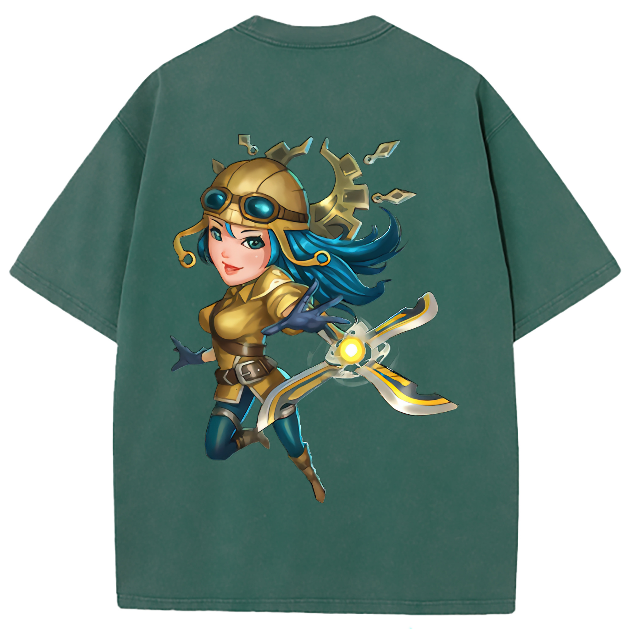 （画像用） リーグ・オブ・レジェンド League of Legends LOL 綿100% ヴィンテージ風 半袖Tシャツ（背面プリント）